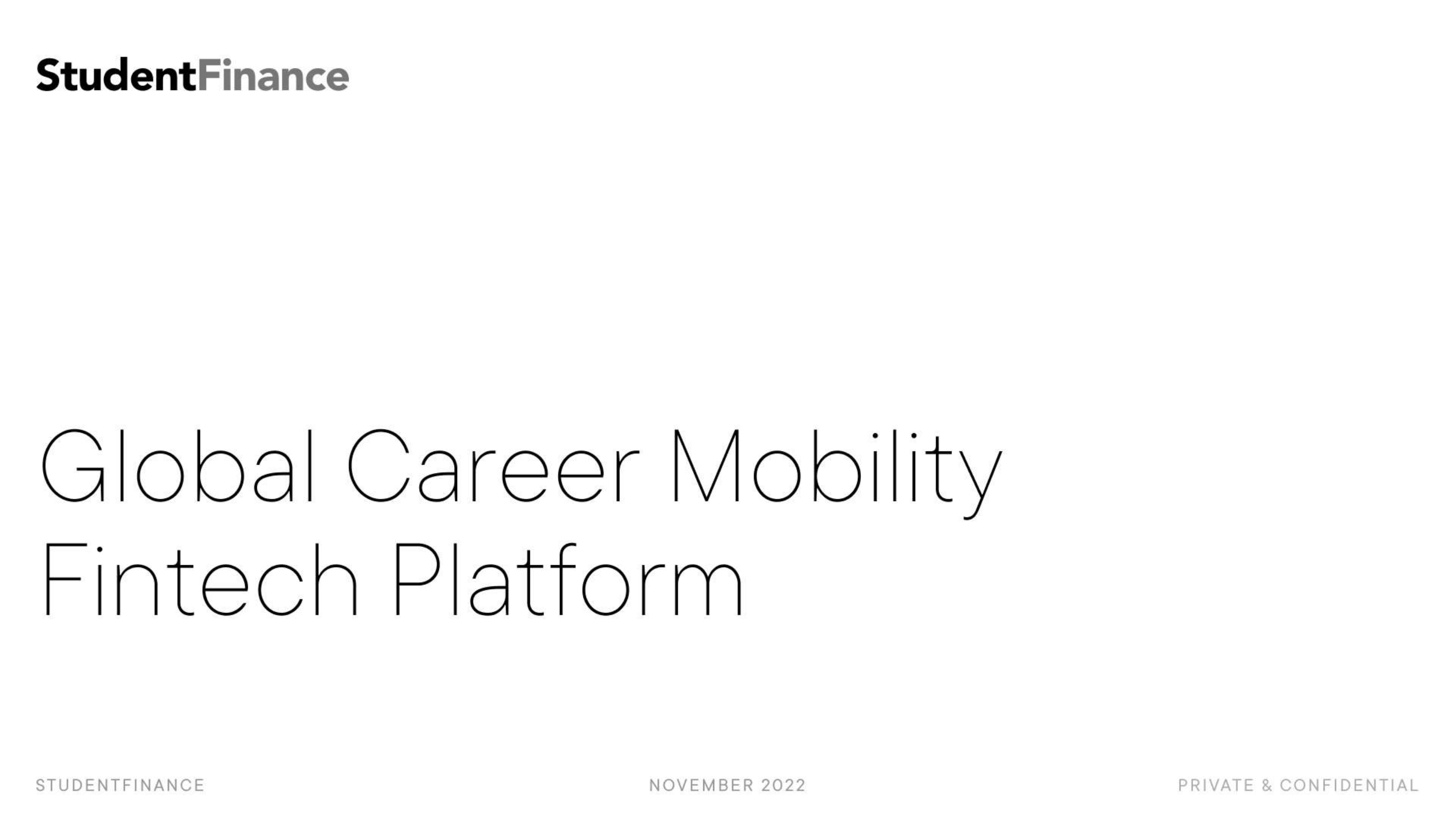 Student Finance's $41M Series A Pitch Deck - All Slides